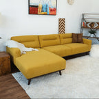 Ella Yellow L-Shape Sectional Chaise Sofa 109
