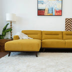 Ella Yellow L-Shape Sectional Chaise Sofa 109