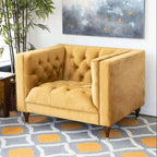 Evelyn Mid-Century Tufted Velvet Lounge Chair 42