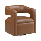 MCM Accent Faux Leather Swivel Chair (2 Colors)