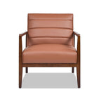 Kenneth Modern-Transitional Leather Lounge Accent Chair