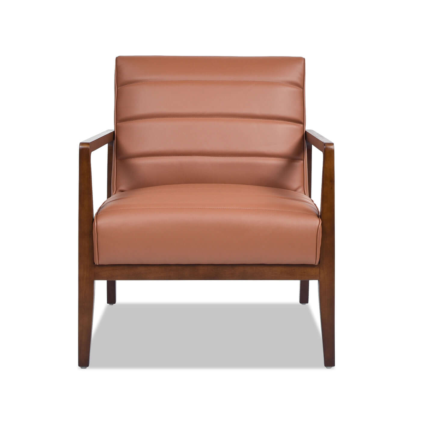 Kenneth Modern-Transitional Leather Lounge Accent Chair