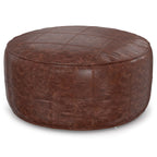 Connor Brown Buffalo Leather Disc Ottoman 34W