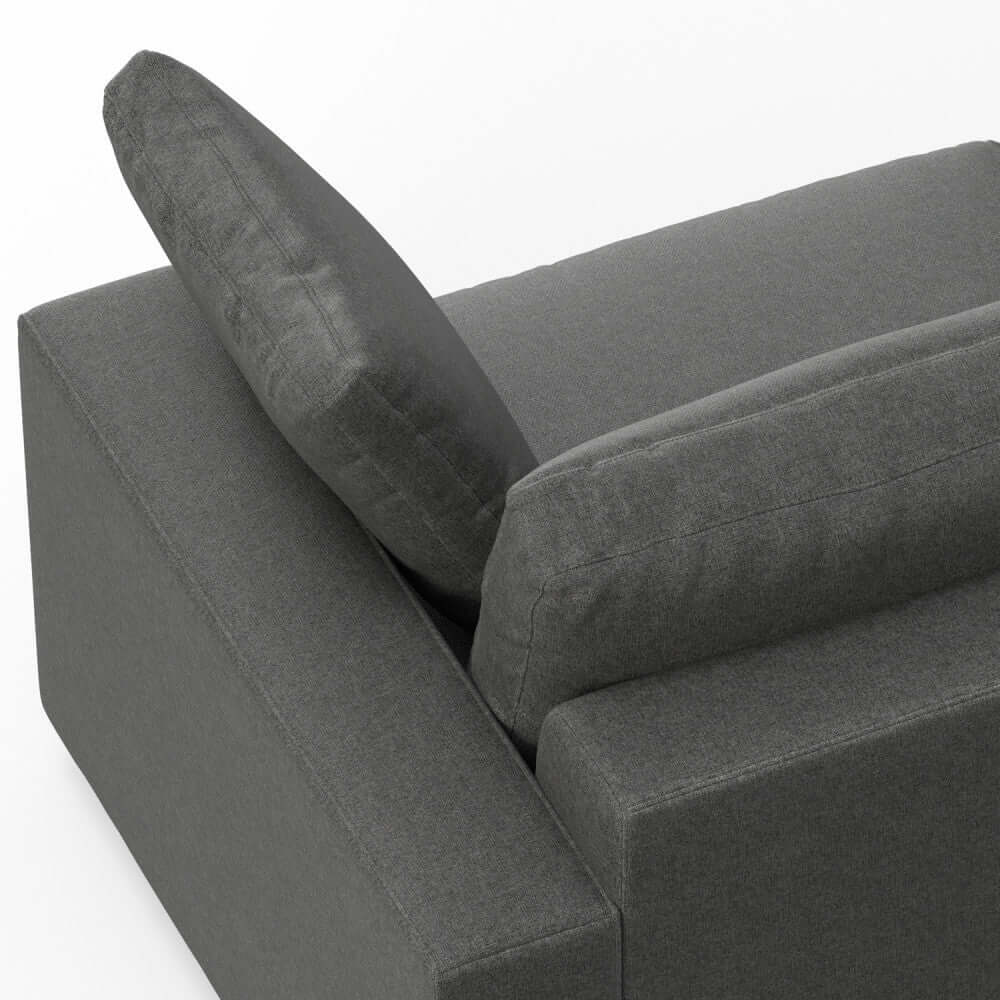 Charlie Modern Deep Seat Sectional Chaise Sofa 122 (2 Colors)