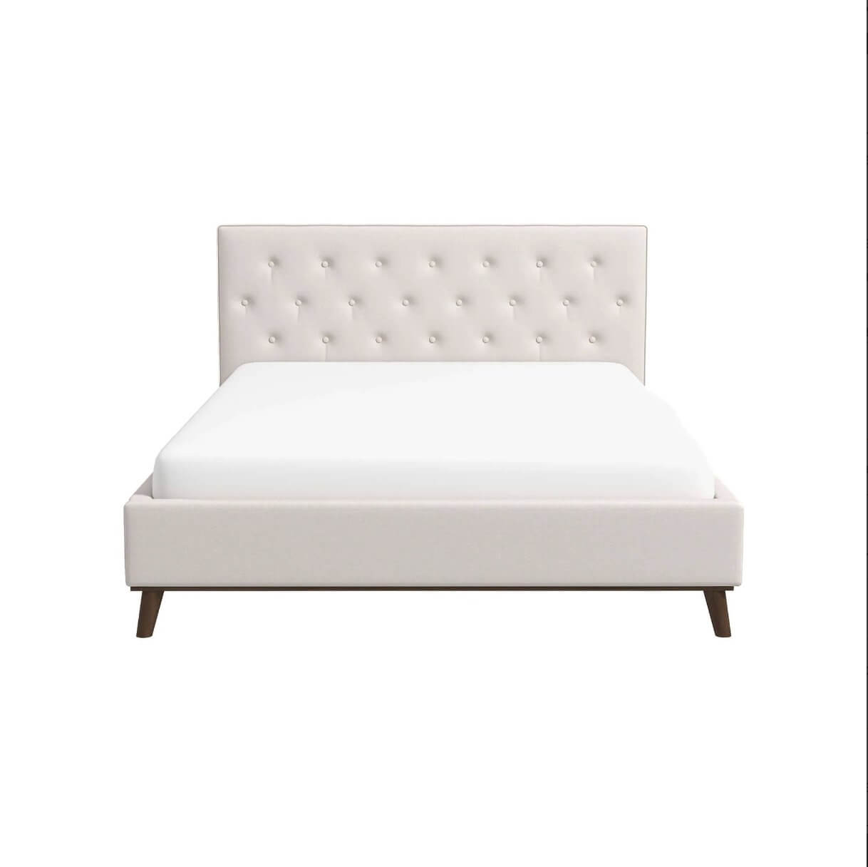Graceville Tufted Fabric Upholstered Platform Bed Frame (4 Colors)