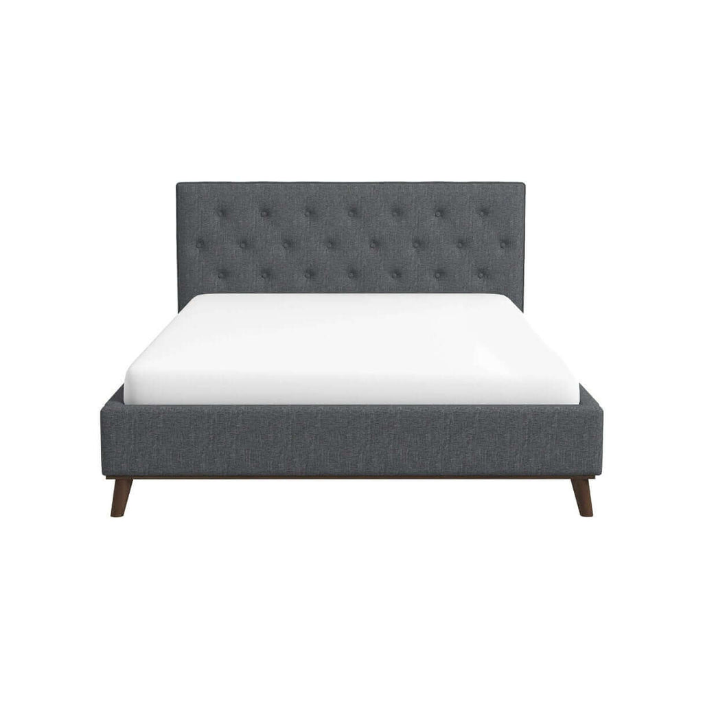 Graceville Tufted Fabric Upholstered Platform Bed Frame (4 Colors)