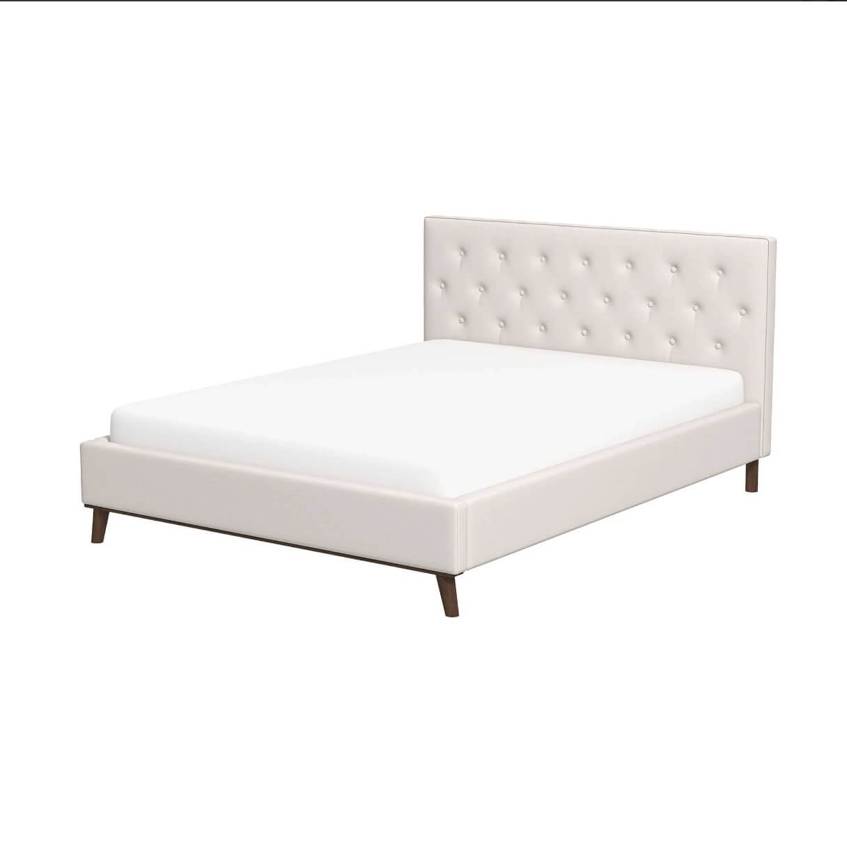 Graceville Tufted Fabric Upholstered Platform Bed Frame (4 Colors)