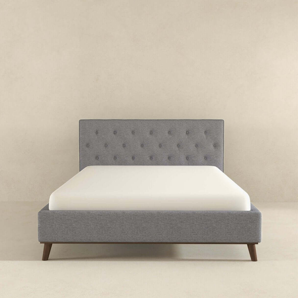 Graceville Tufted Fabric Upholstered Platform Bed Frame (4 Colors)