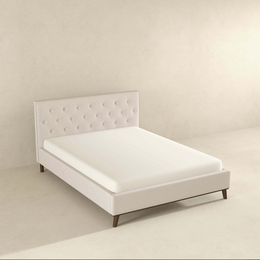 Graceville Tufted Fabric Upholstered Platform Bed Frame (4 Colors)
