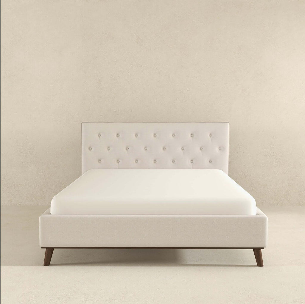 Graceville Tufted Fabric Upholstered Platform Bed Frame (4 Colors)