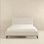Graceville Tufted Fabric Upholstered Platform Bed Frame (4 Colors)