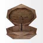 Hexagonal Solid Wood Coffee Table With Storage 48
