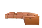 Italian Leather Power-Reclining Corner Sectional Sofa (Various Size and Colors)