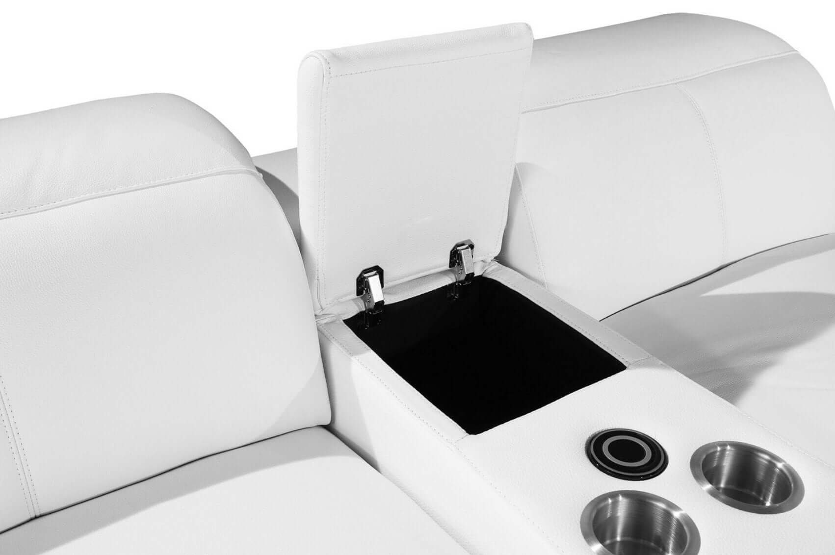 Italian Leather Power-Reclining Corner Sectional Sofa (Various Size and Colors)