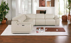 Italian Leather Power-Reclining Corner Sectional Sofa (Various Size and Colors)