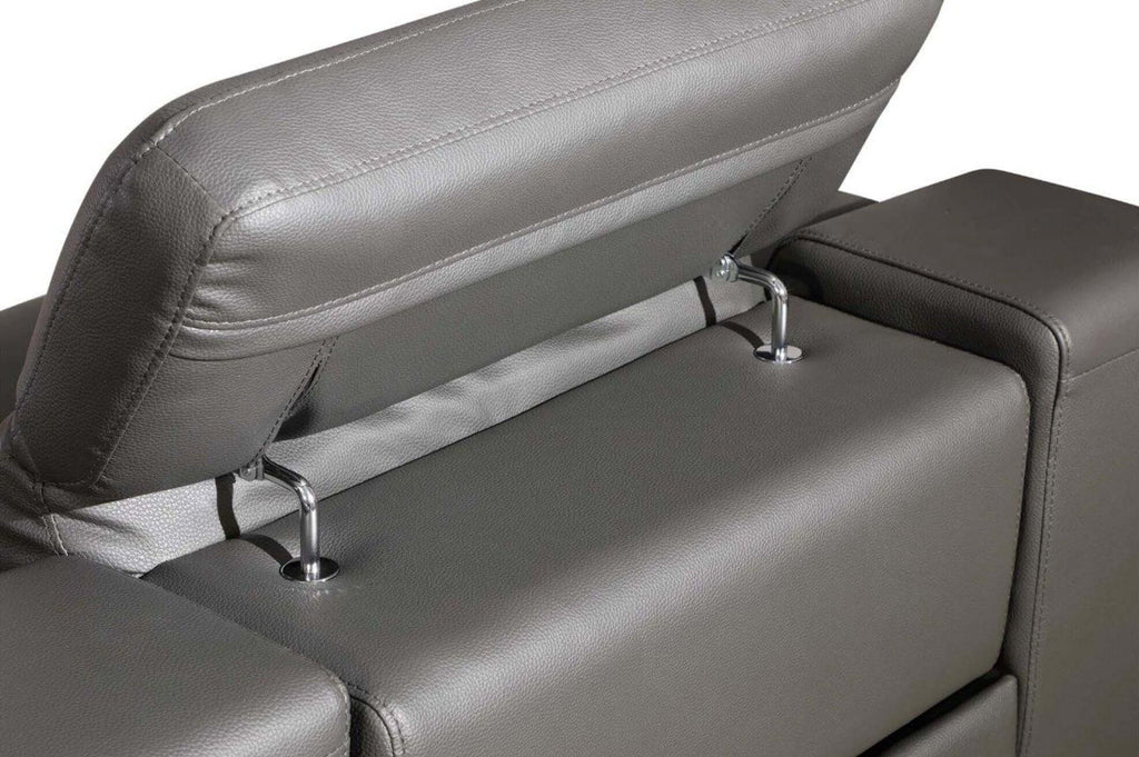 Italian Leather Power-Reclining Corner Sectional Sofa (Various Size and Colors)