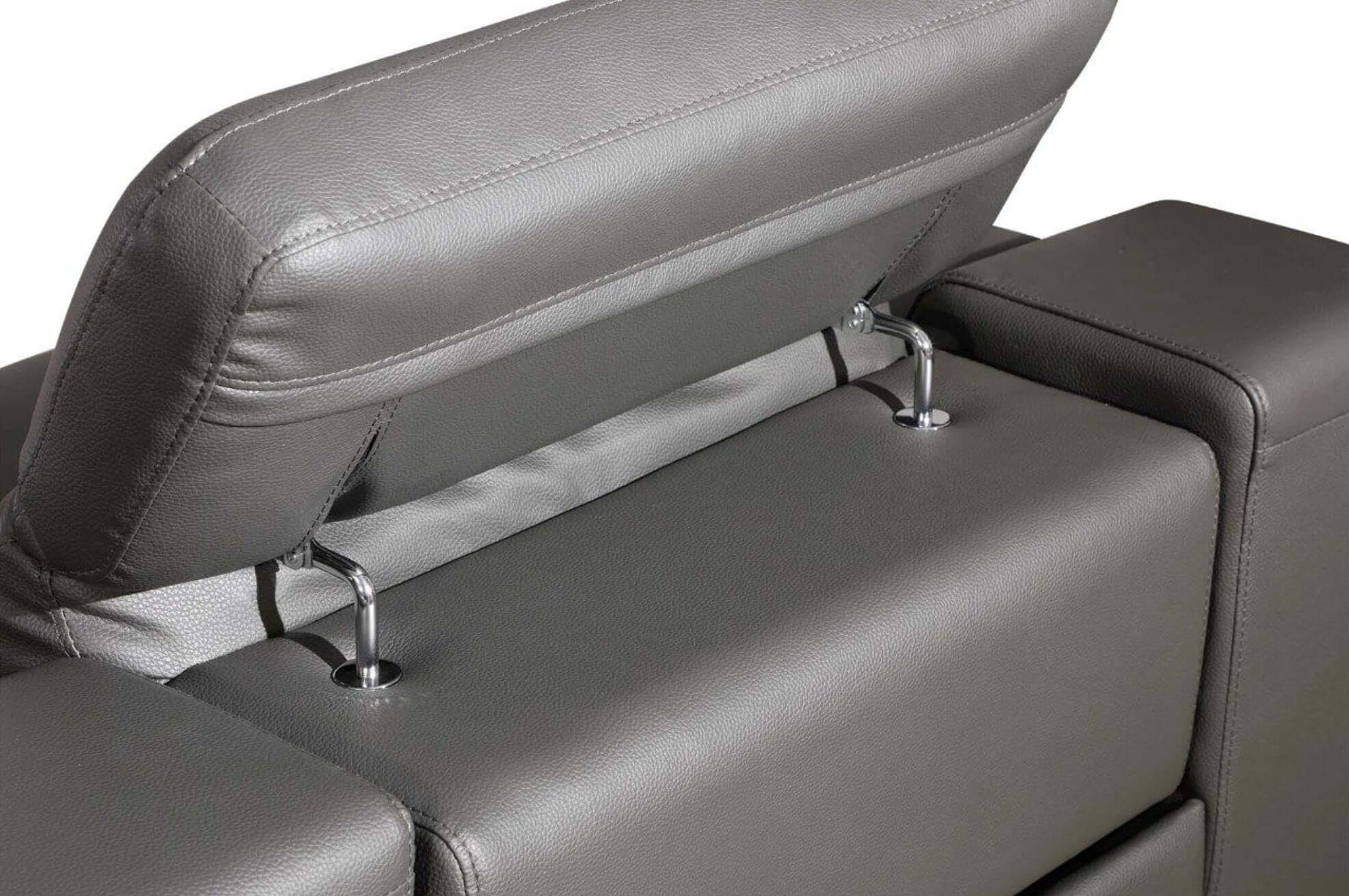 Italian Leather Power-Reclining Corner Sectional Sofa (Various Size and Colors)