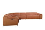 Italian Leather Power-Reclining Corner Sectional Sofa (Various Size and Colors)