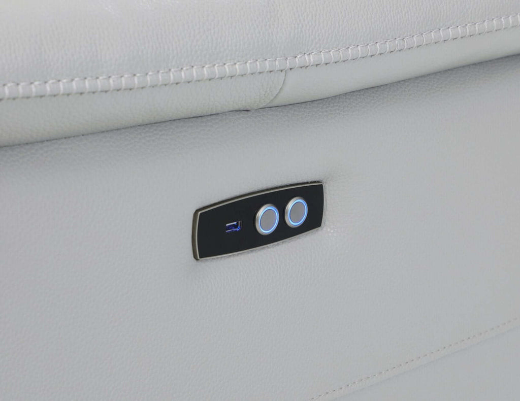 Italian Leather Power-Reclining Corner Sectional Sofa (Various Size and Colors)