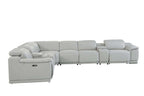 Italian Leather Power-Reclining Corner Sectional Sofa (Various Size and Colors)