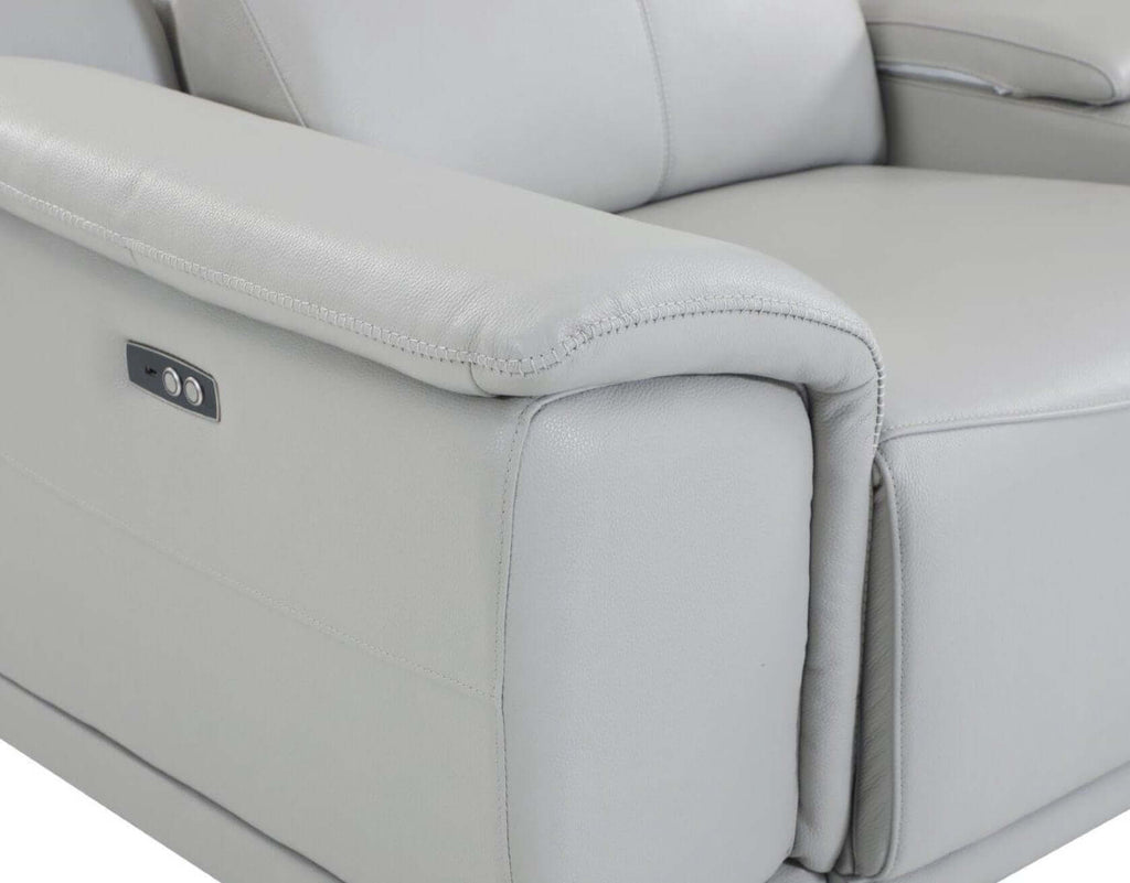 Italian Leather Power-Reclining Corner Sectional Sofa (Various Size and Colors)