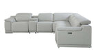 Italian Leather Power-Reclining Corner Sectional Sofa (Various Size and Colors)