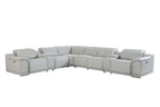Italian Leather Power-Reclining Corner Sectional Sofa (Various Size and Colors)