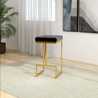 Joel Classy Gold Velvet Upholstered Bar Seat Stool