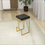 Joel Classy Gold Velvet Upholstered Bar Seat Stool