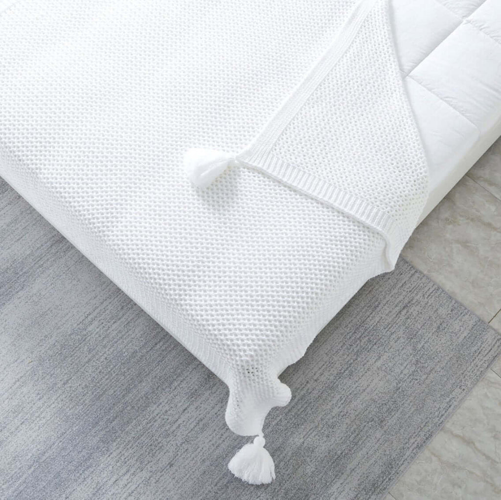 Knitted Acrylic Throw Blanket 50' X 60' (7 Colors)