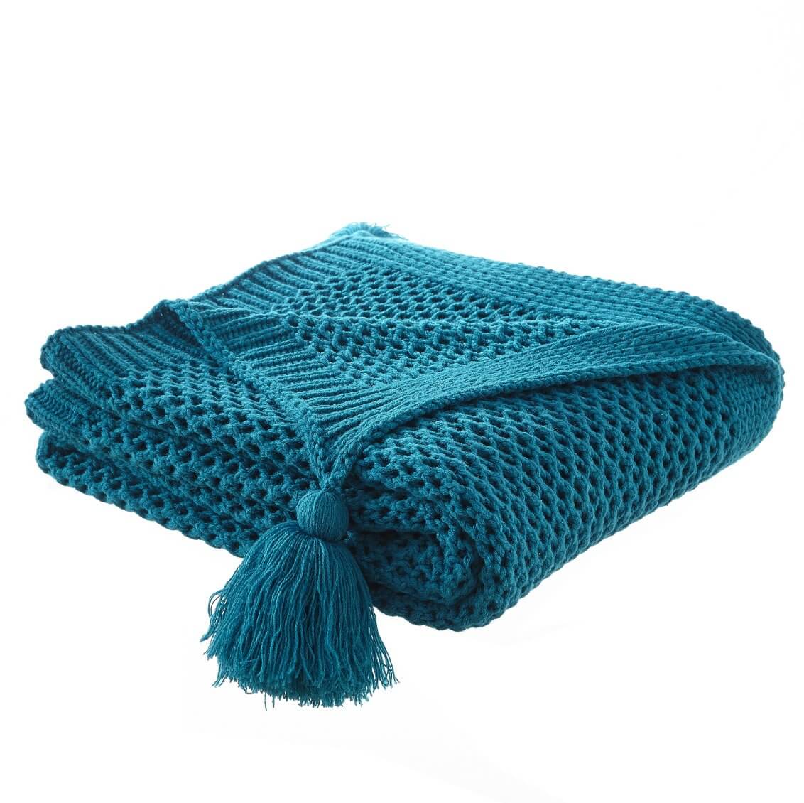 Knitted Acrylic Throw Blanket 50' X 60' (7 Colors)
