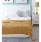 Knitted Acrylic Throw Blanket 50' X 60' (7 Colors)