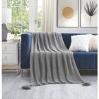 Knitted Acrylic Throw Blanket 50' X 60' (7 Colors)