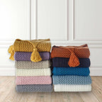 Knitted Acrylic Throw Blanket 50' X 60' (7 Colors)