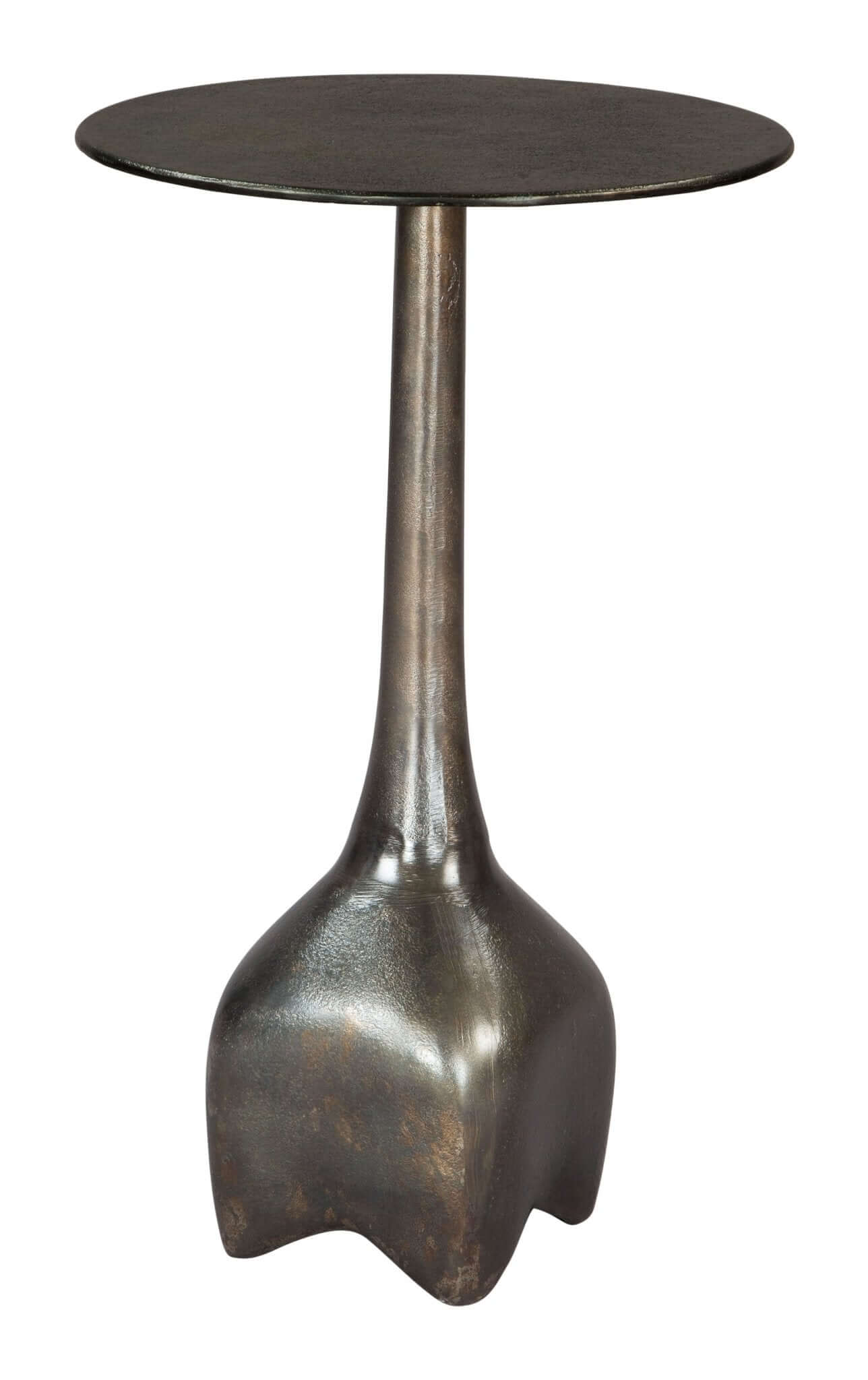 Lexi Round Top Brass Finish Metal Accent End Table 13