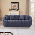 Maximilian Japandi Channel Tufted Boucle Sofa 86”