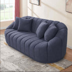 Maximilian Japandi Channel Tufted Boucle Sofa 86”