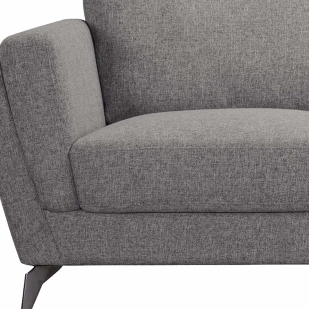 Beckett Gray Fabric Right-Facing Chaise Sofa Sectional 98
