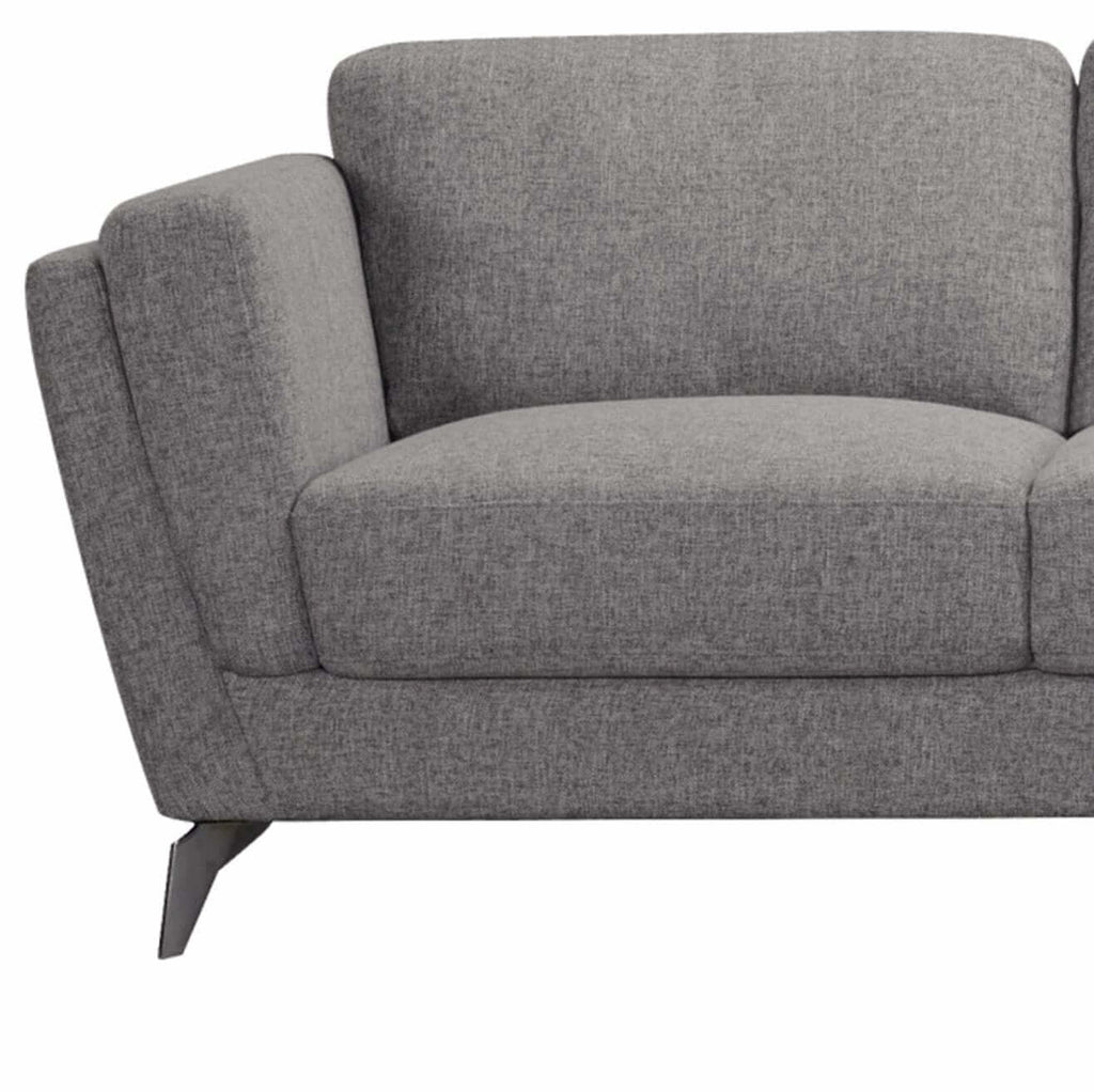 Beckett Gray Fabric Right-Facing Chaise Sofa Sectional 98