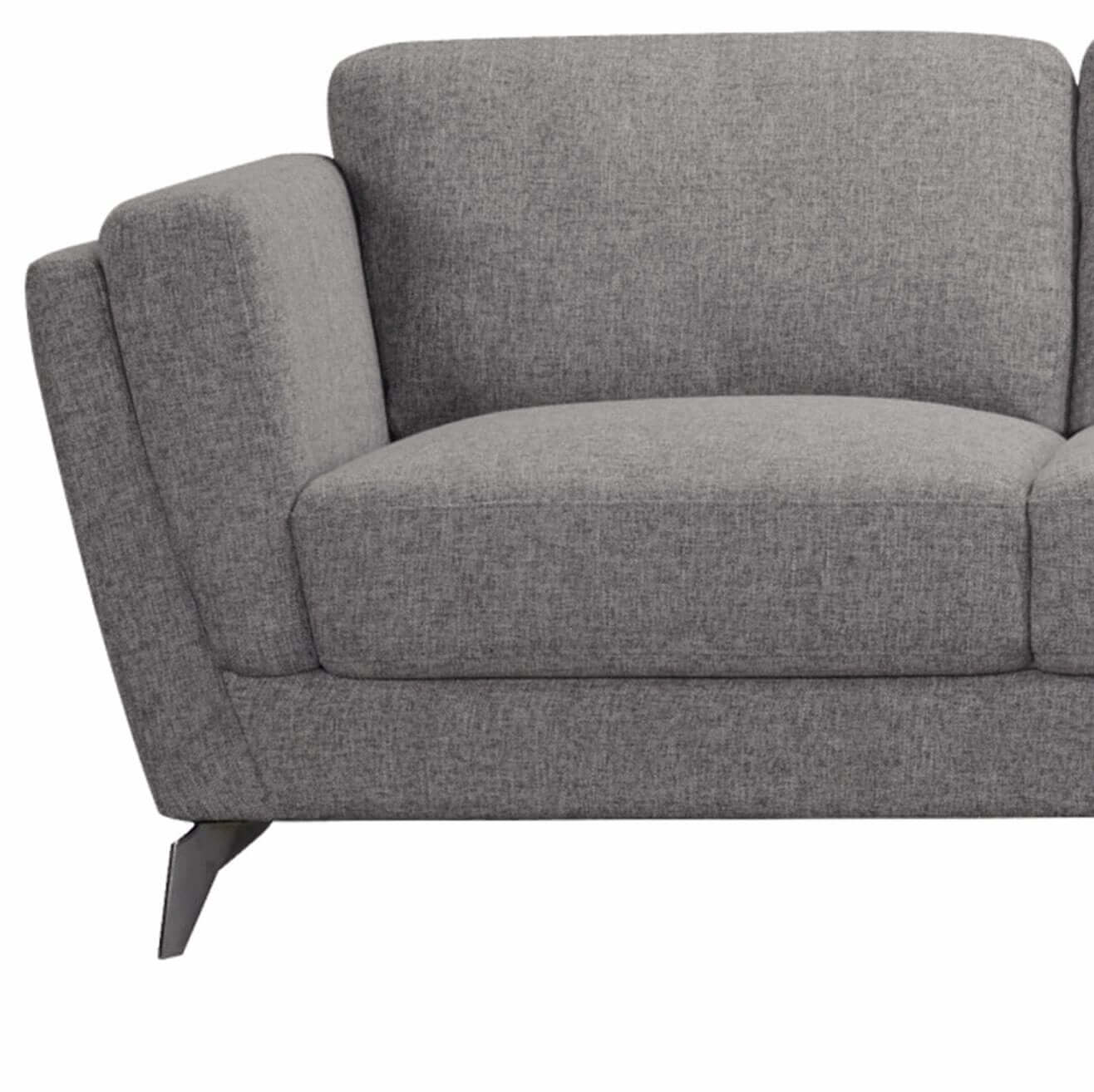 Beckett Gray Fabric Right-Facing Chaise Sofa Sectional 98