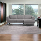 Beckett Gray Fabric Right-Facing Chaise Sofa Sectional 98