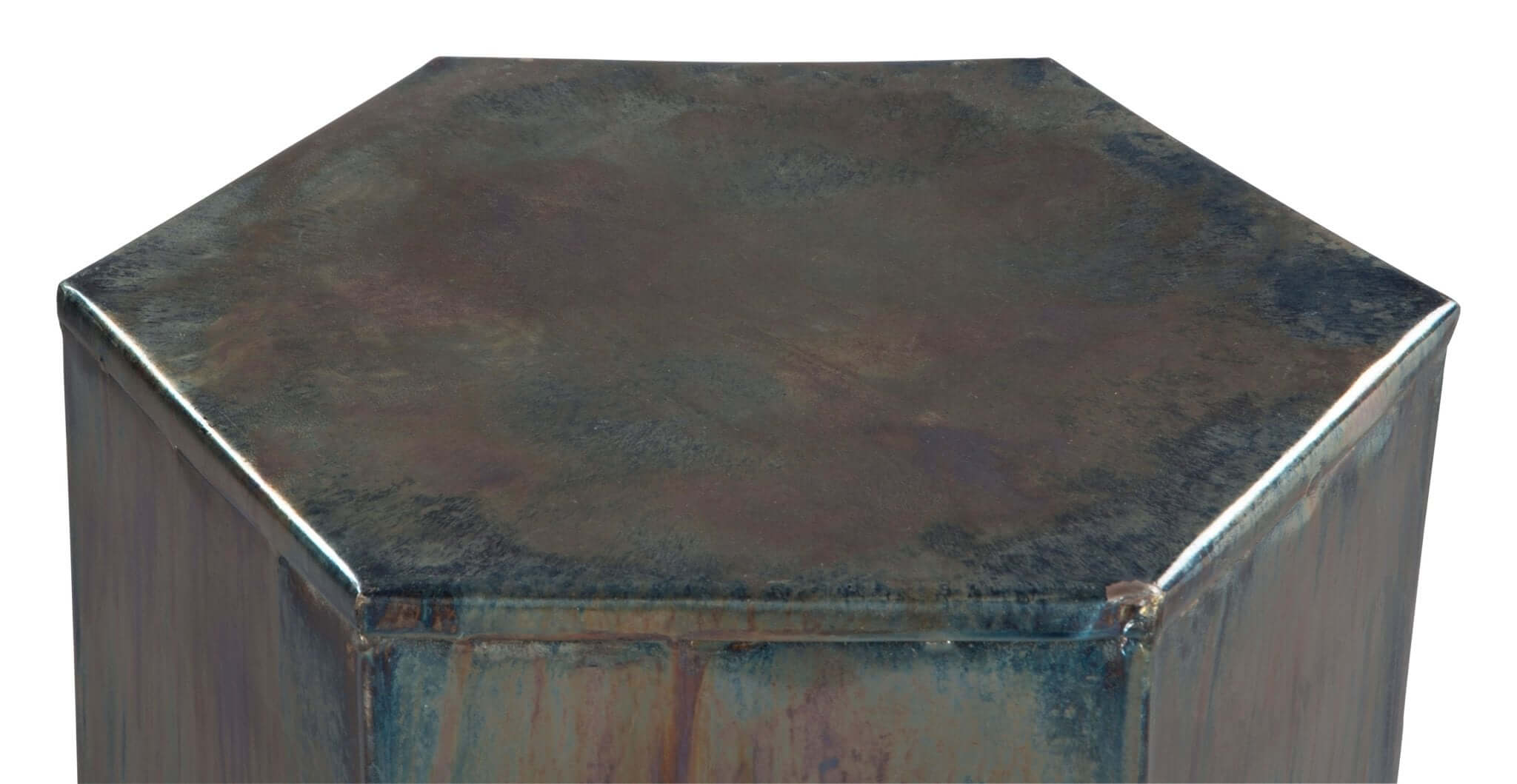 Mikah Hexagonal Multicolor Iron Accent End Table 20