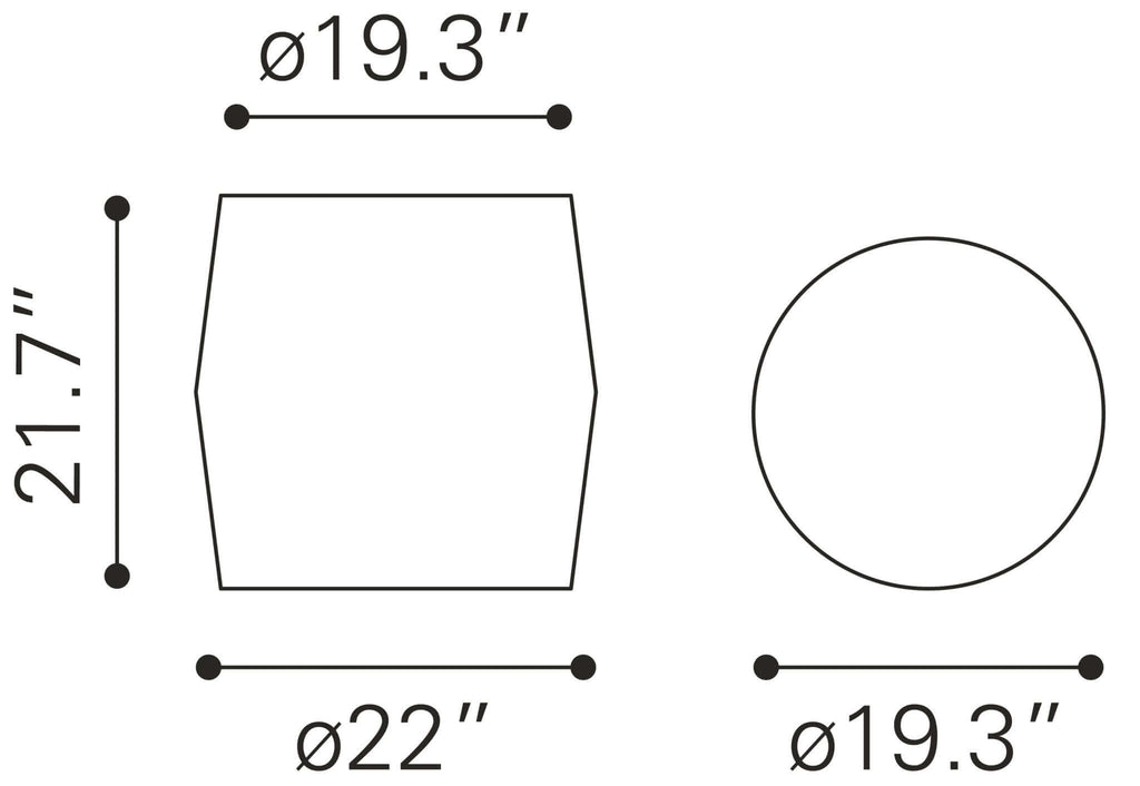 Pam Antique Beige Iron Accent Table 22