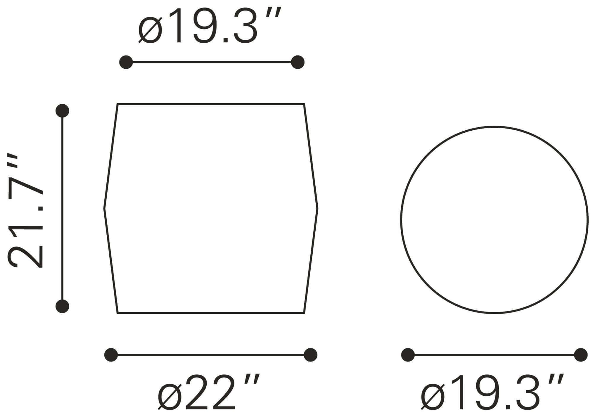 Pam Antique Beige Iron Accent Table 22
