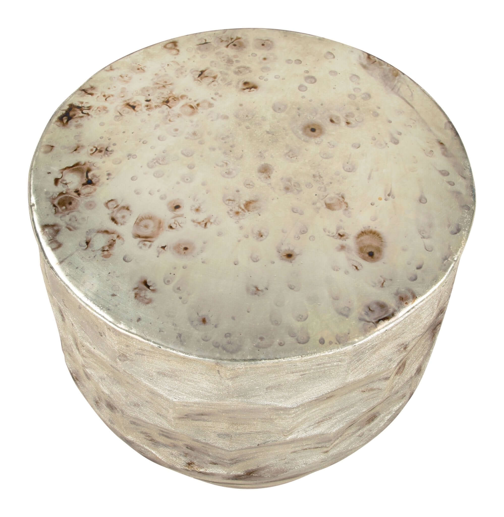 Pam Antique Beige Iron Accent Table 22