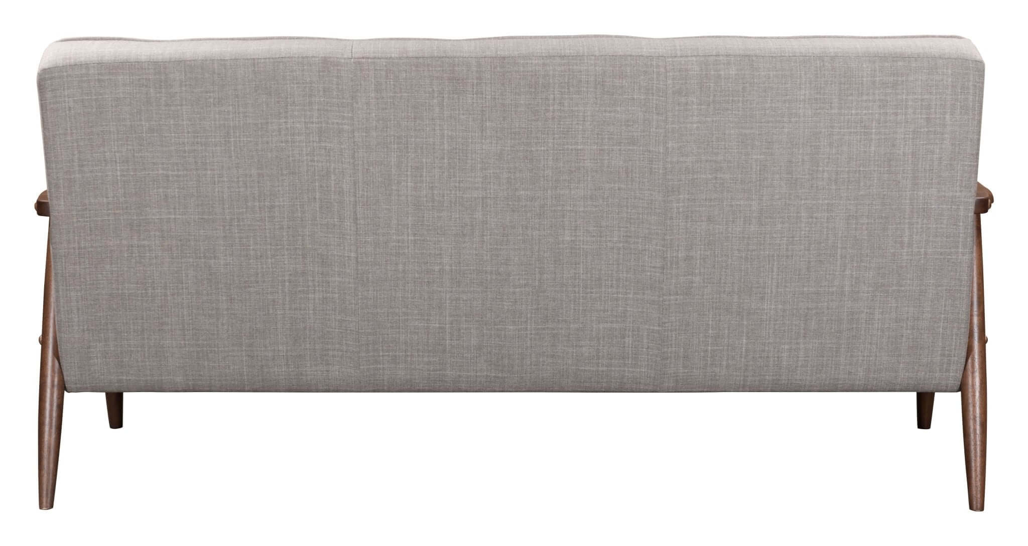 Rocky MCM Button-Tufted Gray Fabric Sofa Loveseat 68”