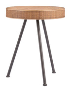 Stuart Round Rattan Weave Accent End Table 19