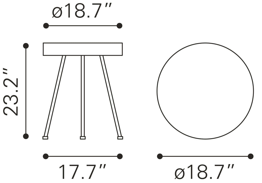 Stuart Round Rattan Weave Accent End Table 19