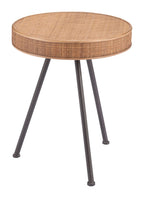 Stuart Round Rattan Weave Accent End Table 19