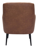 Tasmania MCM Button-Tufted Faux Leather Armchair (3 Colors)